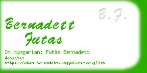 bernadett futas business card