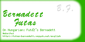 bernadett futas business card